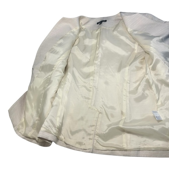 Eileen Fisher Ivory Colored  One Button Textured Jacket Blazer Sz XS - Picture 7 of 12